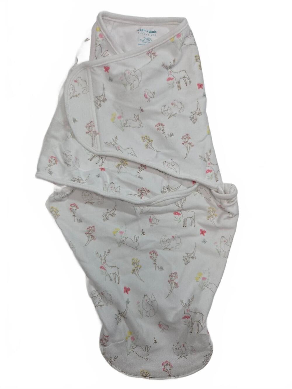 aden + anais Essentials Baby Swaddle Blanket 0-3 Months Cotton Animal Print